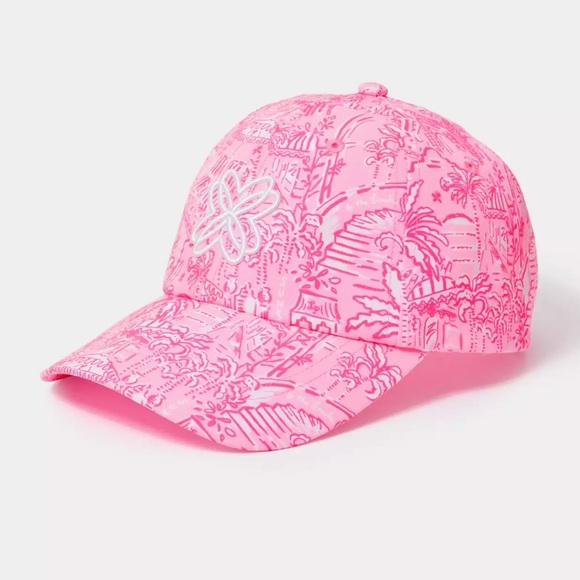 Lilly Pulitzer Conch Shell Pink Pennys Playground Run Around Hat Baseball Cap
